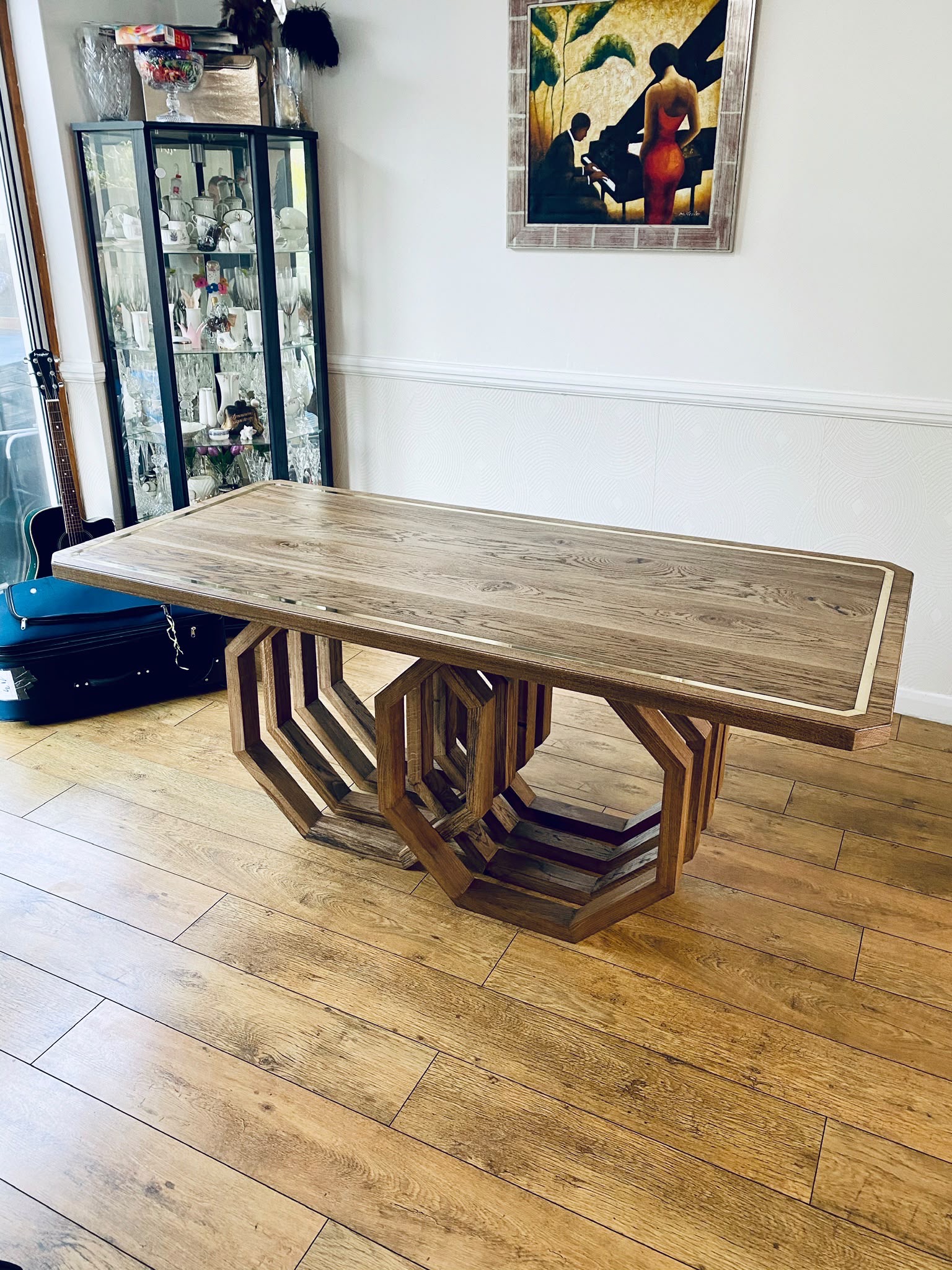 Furniture oak dining table