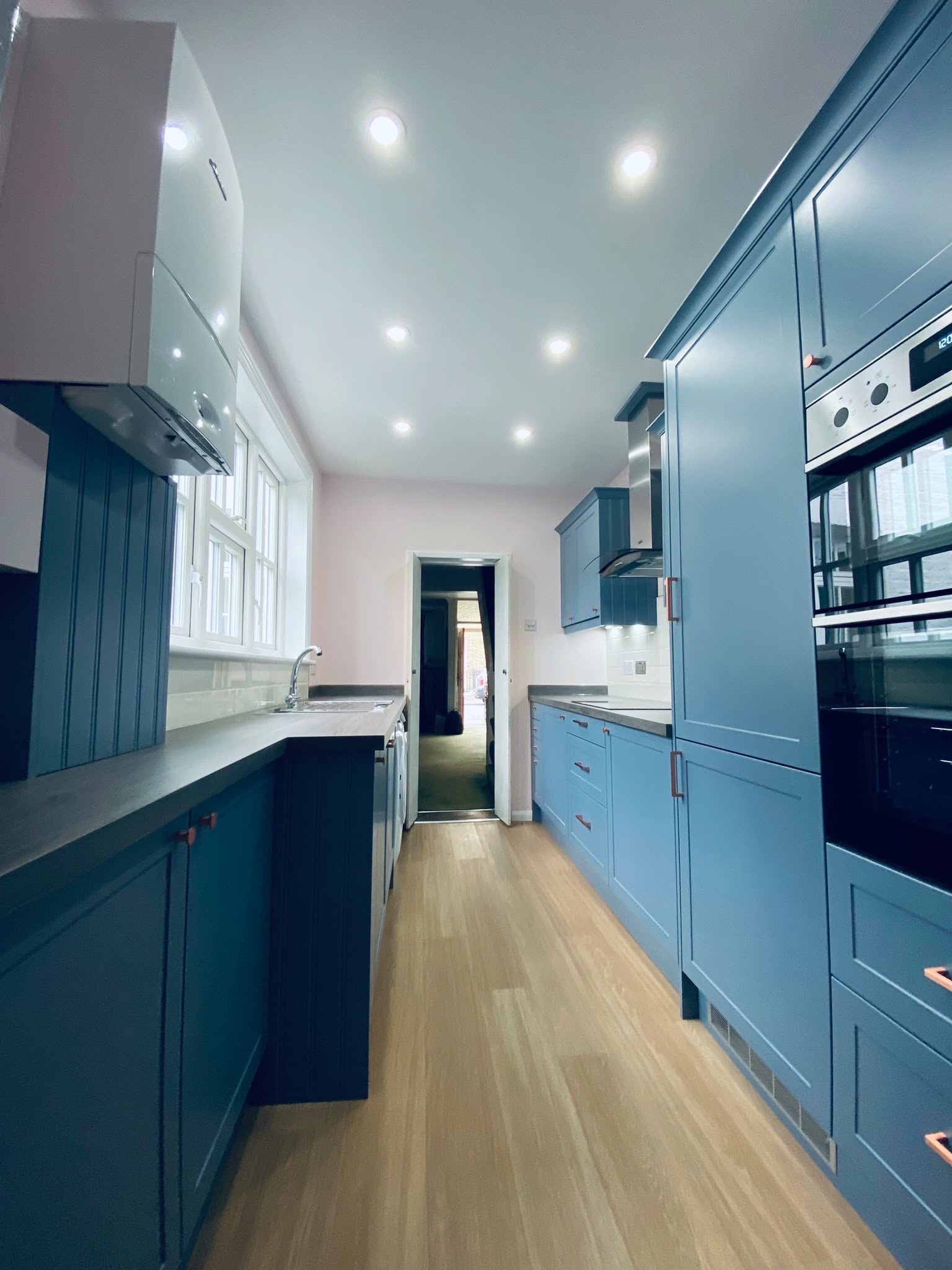 Kitchen blue galley