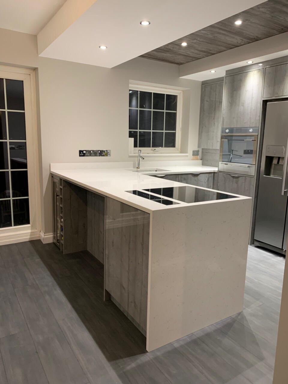 Kitchen grey rustic island
